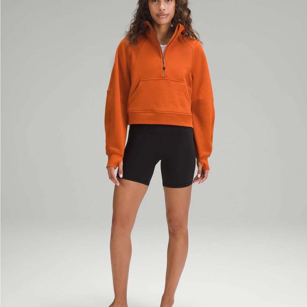 Lululemon Scuba Oversized Half-Zip Hoodie, Burnt Orange, Size L/XXL, NWT